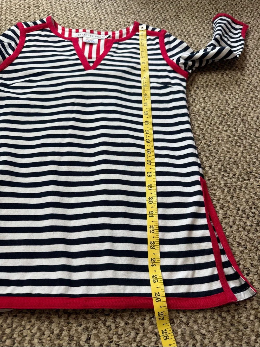 Gretchen Scott Admiral Ahoy Striped Tunic size S